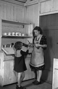 A woman doing her job in caring for the family in post war Germany, 1940s. A woman doing her job in caring for the family in post war Germany, 1940s.